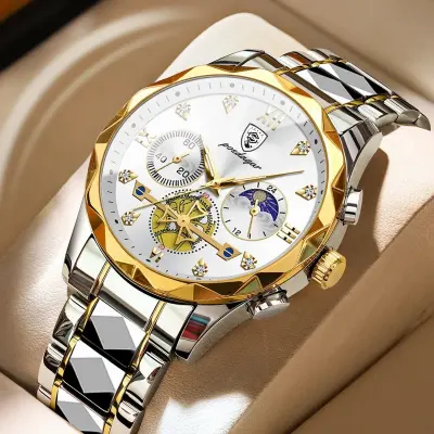 Poedagar Luxury Man Wristwatch Stainless Steel Men's Quartz Watches