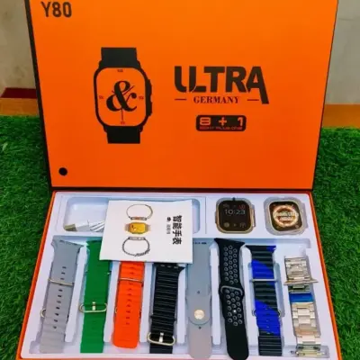 Y80 Ultra Smart Watch !! Free Delivery 🚚 ফ্রী ডেলিভারি: | ৮ টা Strap - কম্ব প্যাকেজ !! ওয়াটারপ্রুফ তো আছেই! আরও যা যা আছে secondary