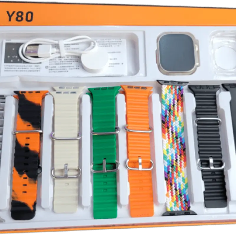 Y80 Ultra Smart Watch !! Free Delivery 🚚 ফ্রী ডেলিভারি: | ৮ টা Strap - কম্ব প্যাকেজ !! ওয়াটারপ্রুফ তো আছেই! আরও যা যা আছে